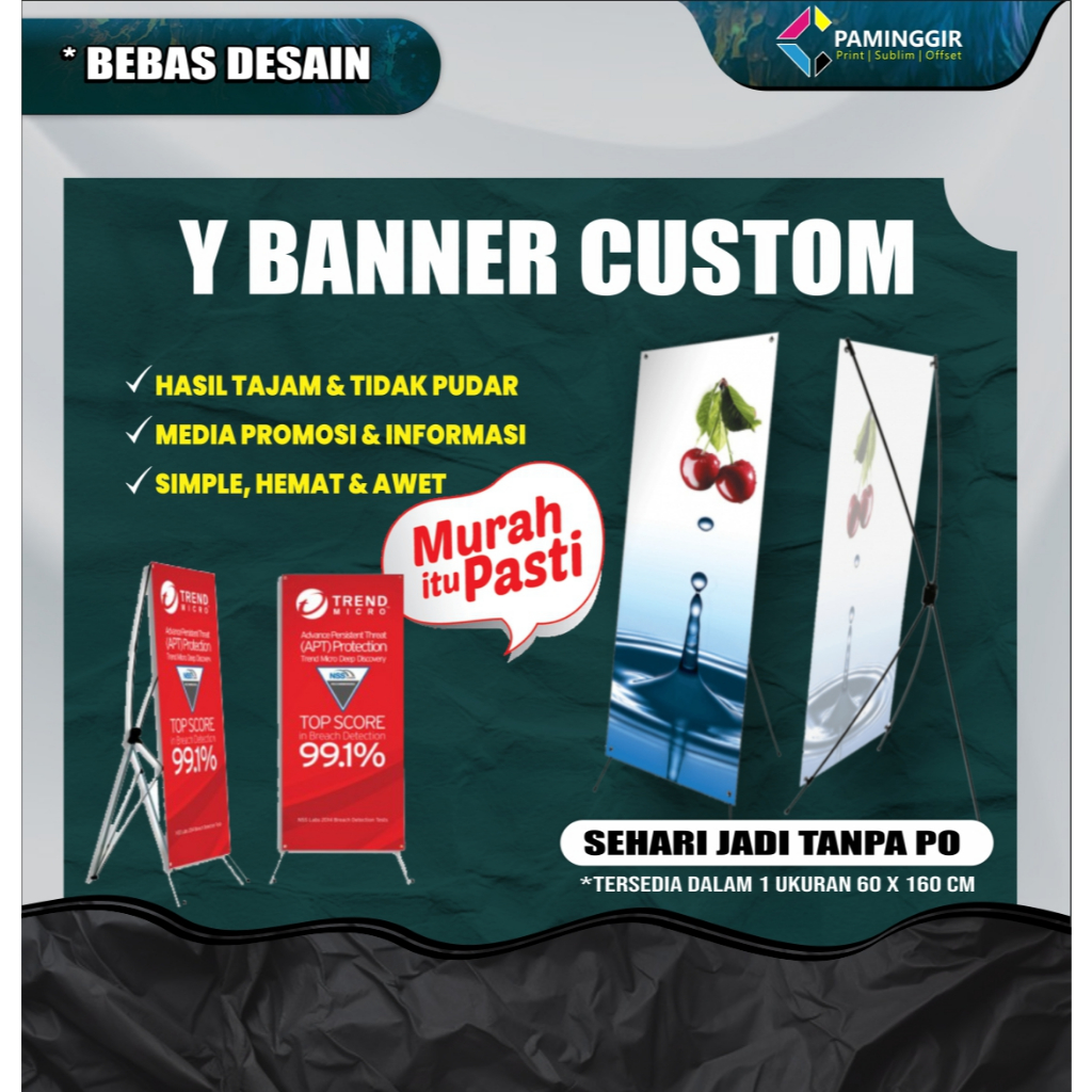 cetak x banner 60x160 spanduk berdiri toko jualan custom ulang tahun anak konter pulsa spanduk wisud