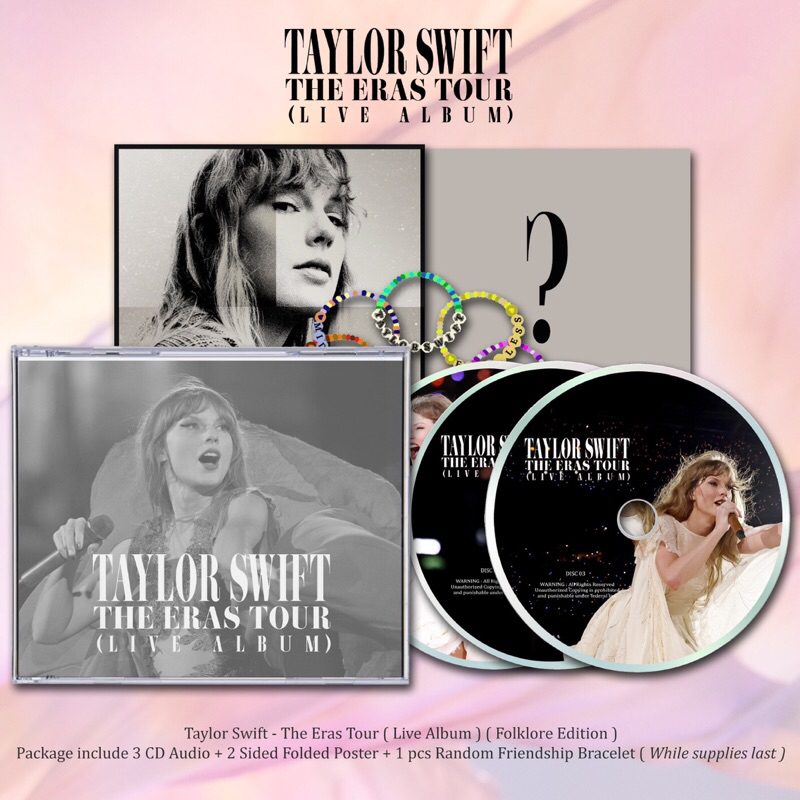 CD TAYLOR SWIFT - ERAS TOUR LIVE ALBUM ( FOLKLORE EDITION ) 3 CD . TAYLOR SWIFT CD , TAYLOR SWIFT VI