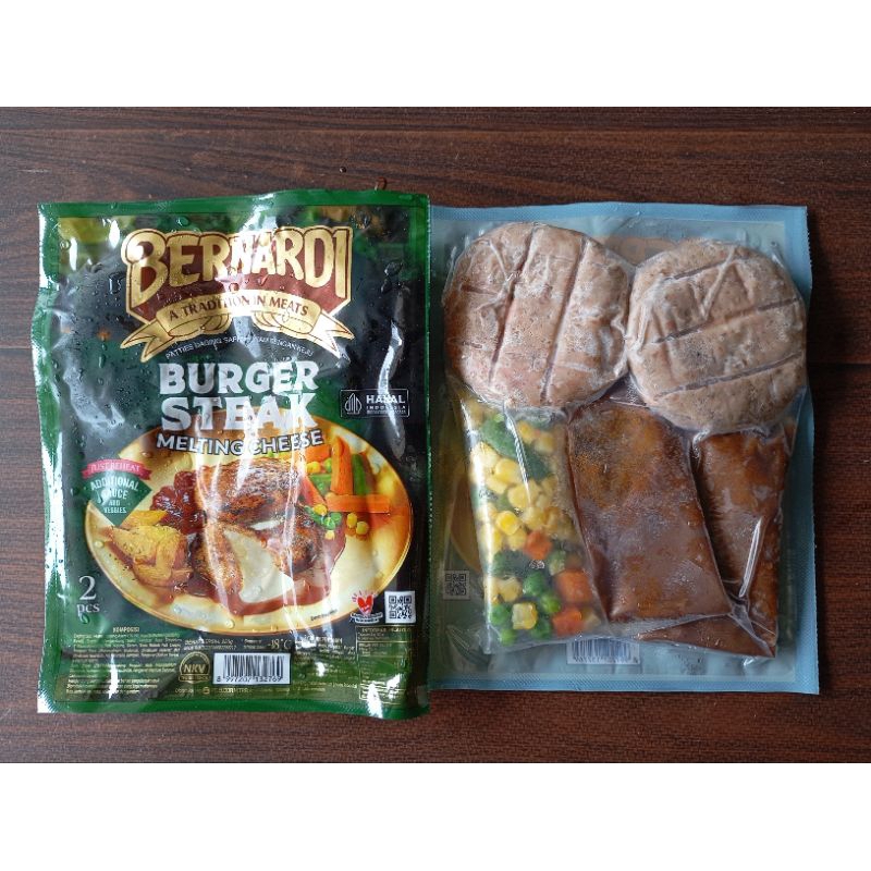 

Burger steak melting cheese