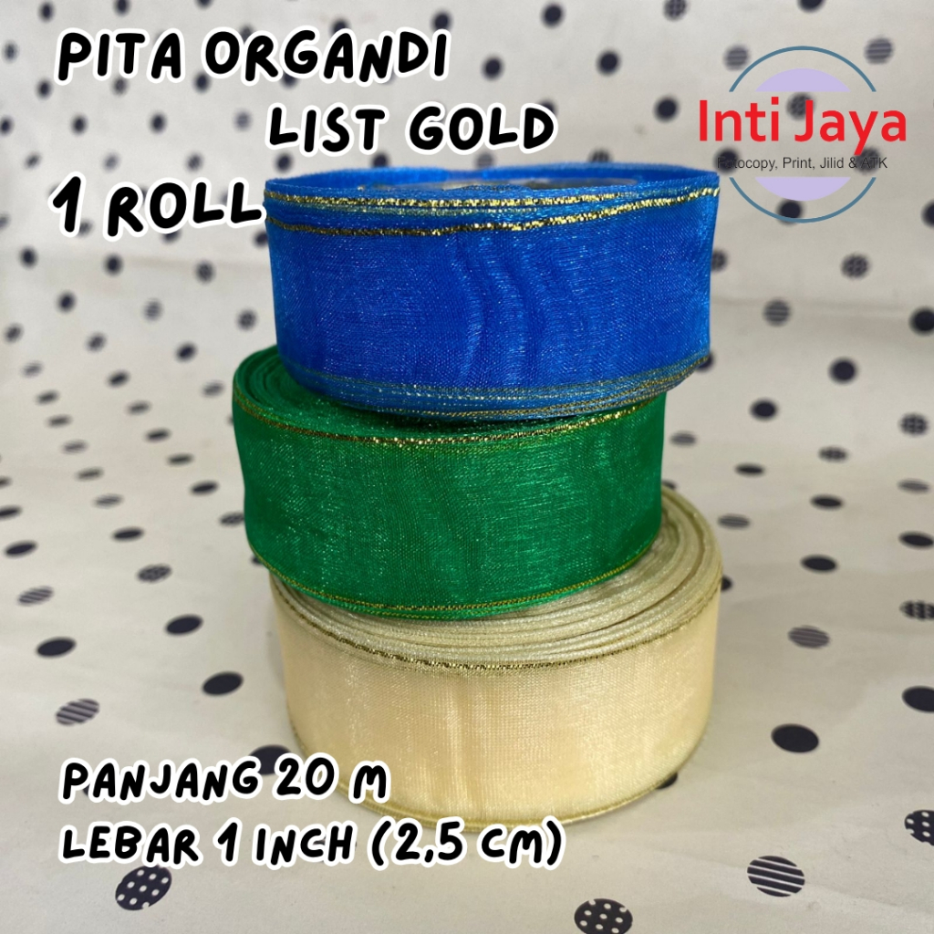 

Pita Organdi List Gold 1 Inch per Roll