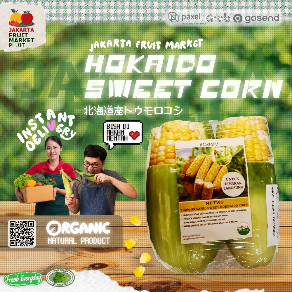 

SWEET HOKKAIDO CORN jagung manis jepang hokaido bisa di makan mentah / langsung