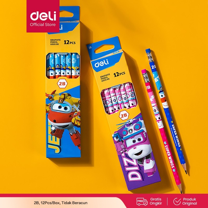 

Pensil 2B Deli Karakter Super Wings U53500