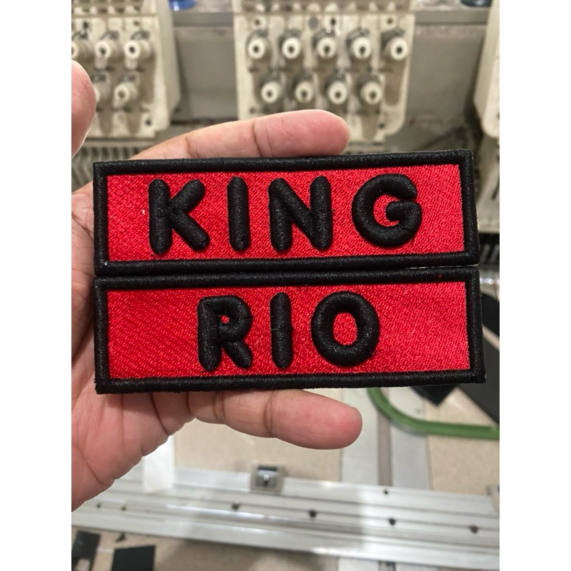 Custom Bet Nama + Perekat Bordir Timbul 3D , Sehari Jadi .