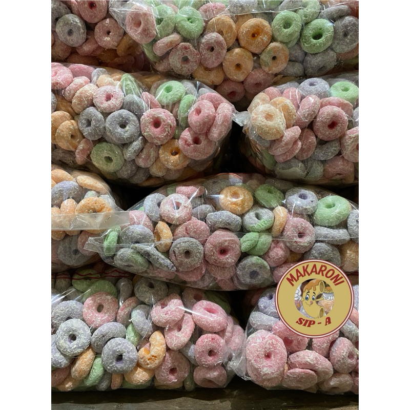 

1Kg Getas Manis Bentuk Donat/Lonjong Jajan Warna Warni Food Snack