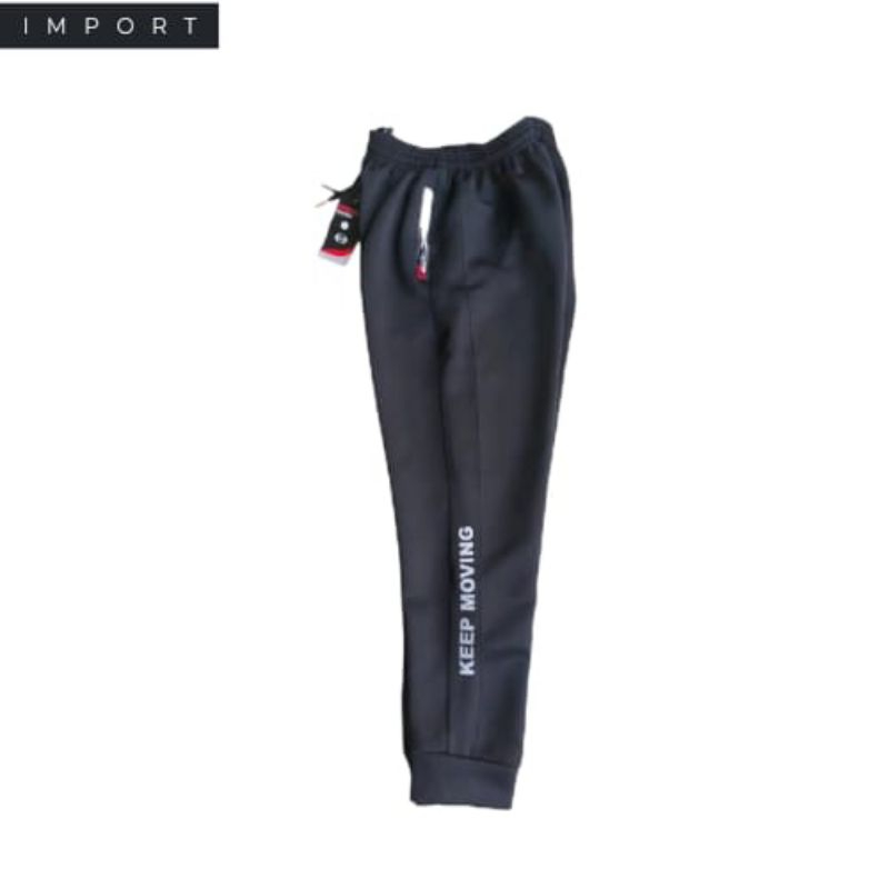 jogger pants scuba misty elastia premium training pria dan wanita running gym model slim