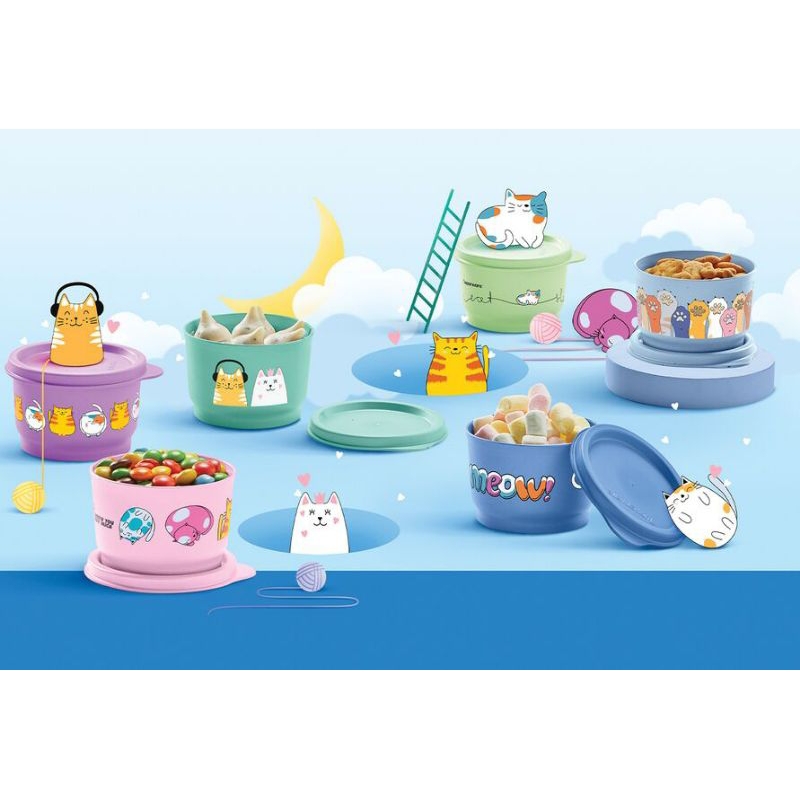 Cat Cup Tupperware || Snack Cup Cat Tupperware