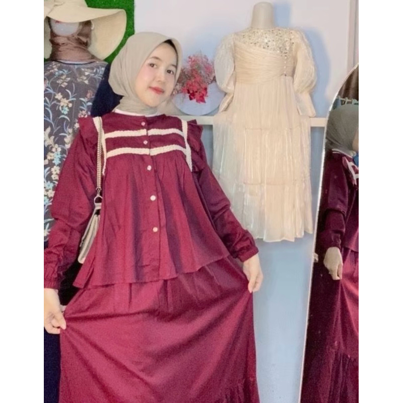 One Set Humaira Polos Couple Mom and Kids