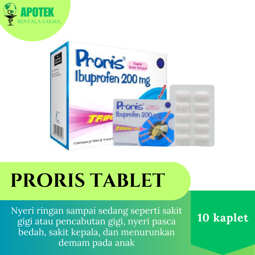 Proris Tablet Ibuprofen 200mg isi 10 Tablet
