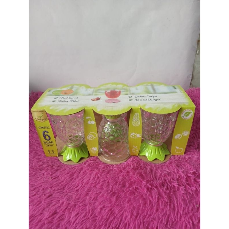 gelas Ikan Set GMI 5032 Hijau 6 pcs
