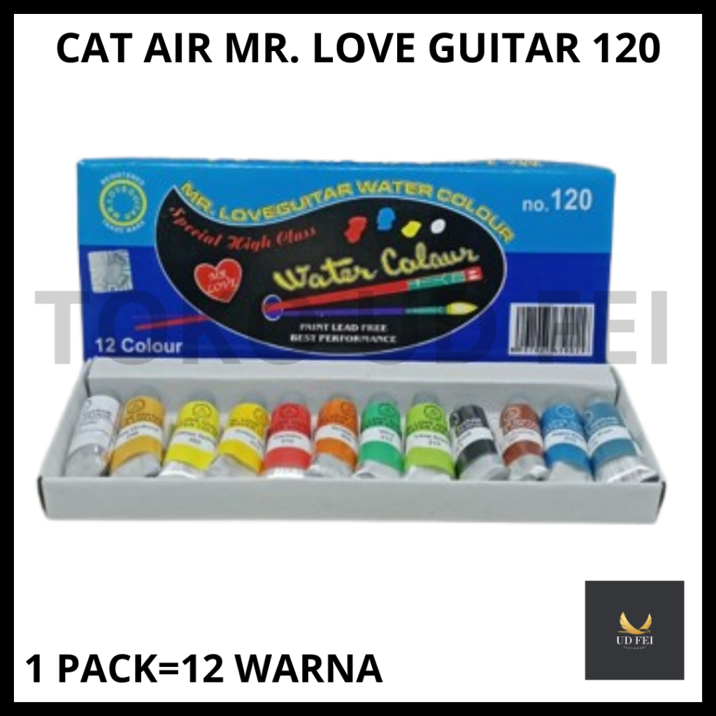 

(1 SET = 12 WARNA) CAT AIR LOVE GUITAR/ CAT AIR 120/ CAT AIR WARNA / CAT LUKIS
