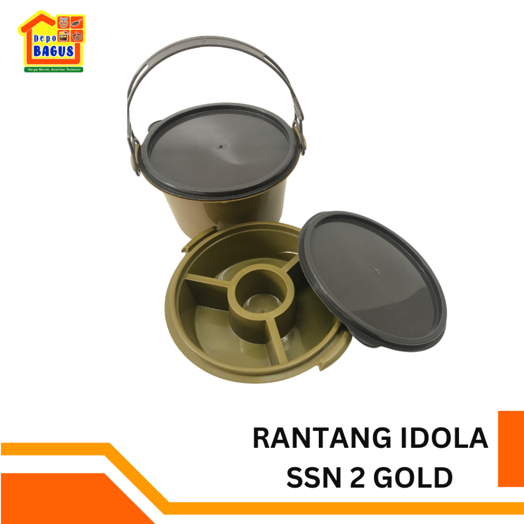 Rantang Idola 2 Gold, Rantang Susun 2 Rantang Plastik
