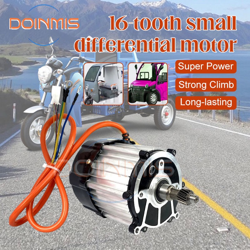 Dinamo Motor Brushless Listrik DC 48V/60V 1000W/1500W 3300Rpm Becak Listrik Sepeda Motor Roda 3 Moto