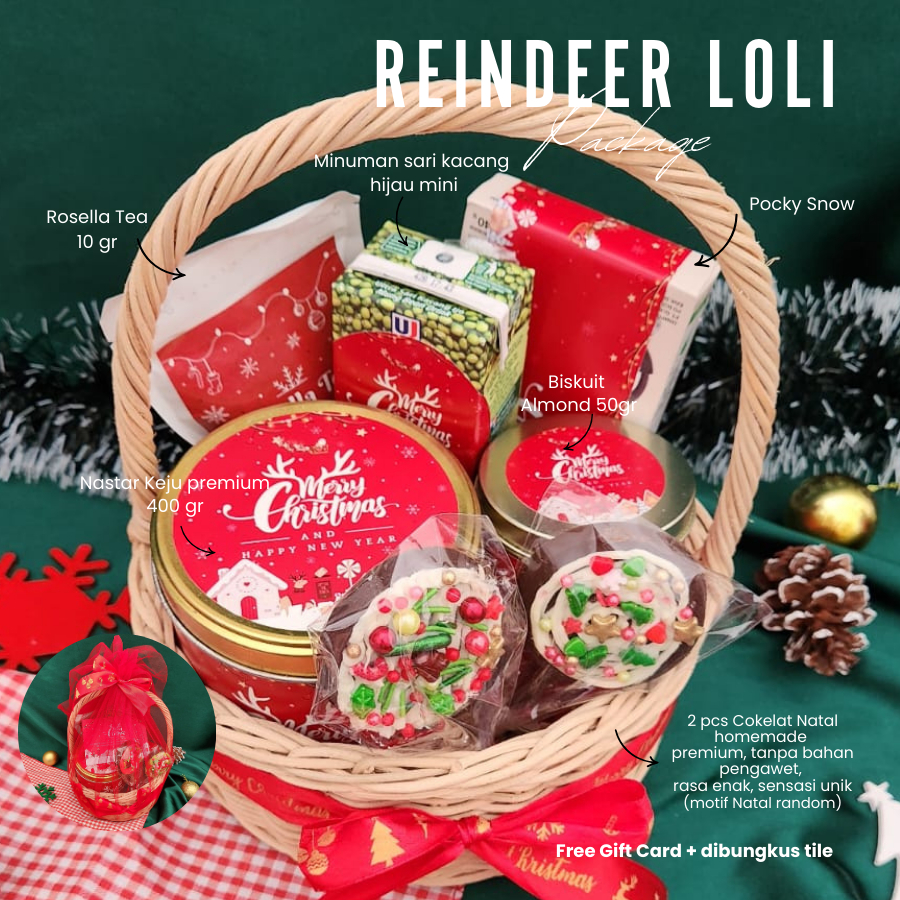 

Christmas Hampers Kado Natal Parsel Merry Xmas REINDEER Parcel Termurah Premium by Hapunni