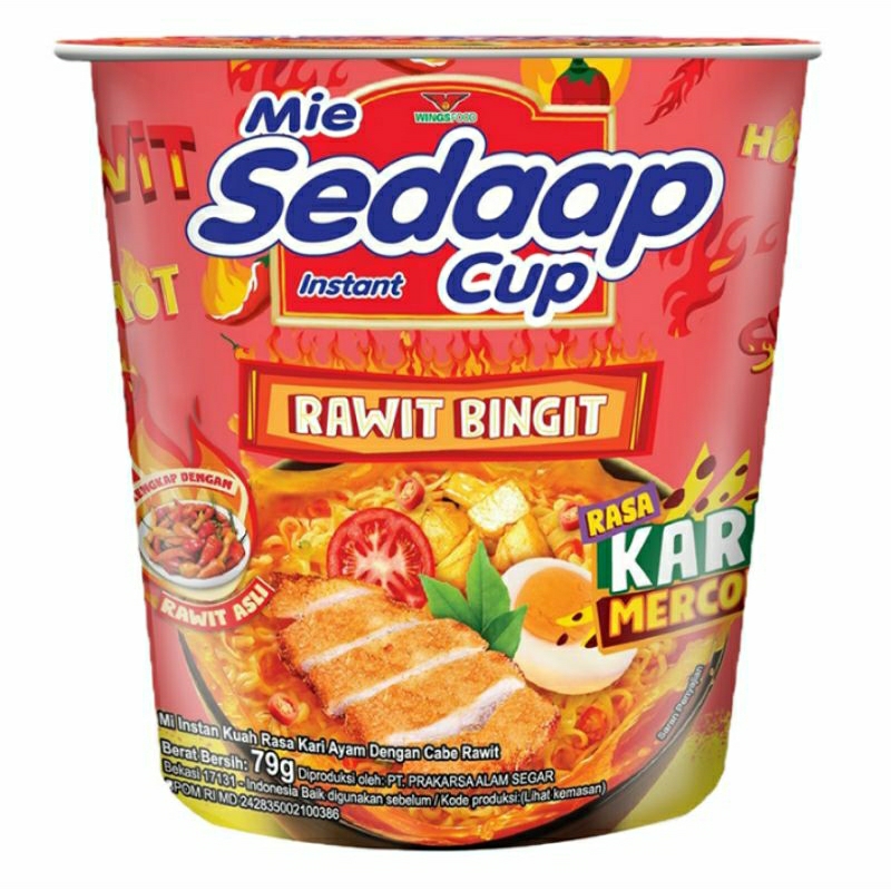 

Sedaap mie instan rawit bingit rasa kari pedas 79g
