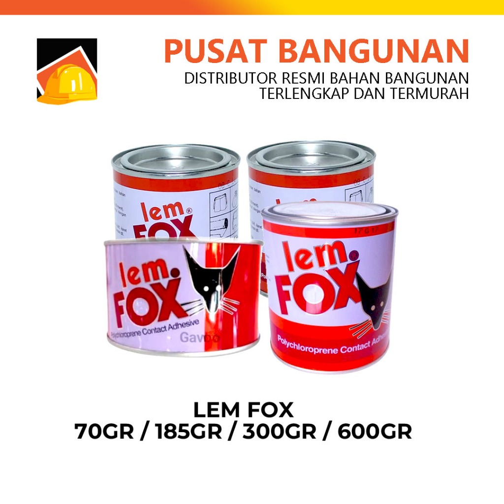 Lem Fox 70g 185g 300g 600g/Lem kuning/ Lem Karpet/ Lem Sepatu