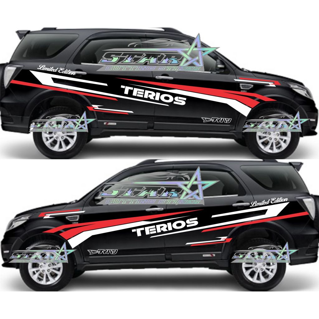 Stiker Mobil Terios Rush Stiker Striping WRC Stiker mobil Terios Rush Terlaris