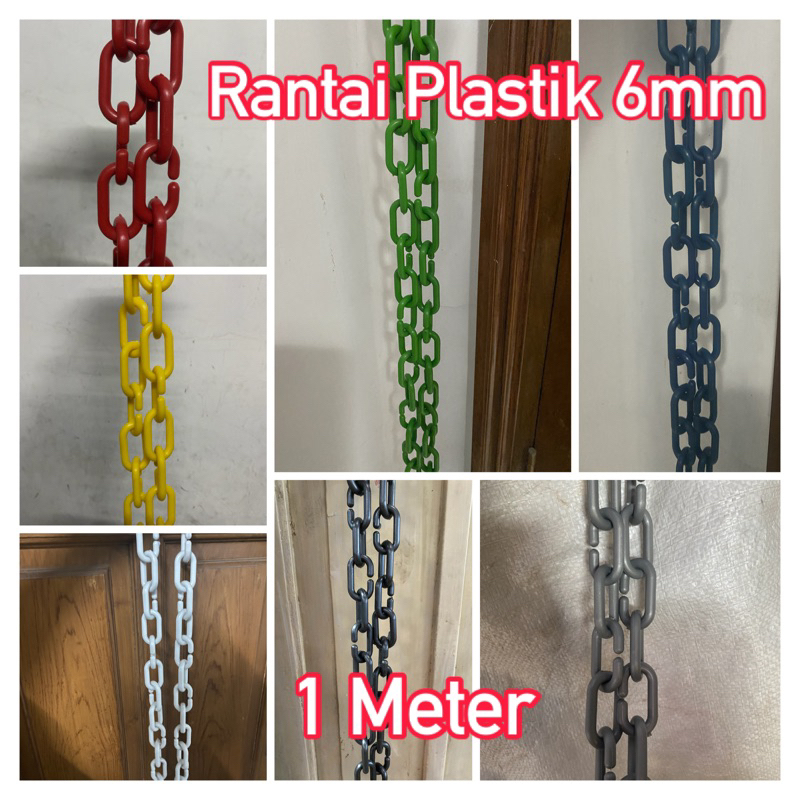 Rantai Plastik 6mm (1 Meter) / Rantai Plastik Distro / Gantungan