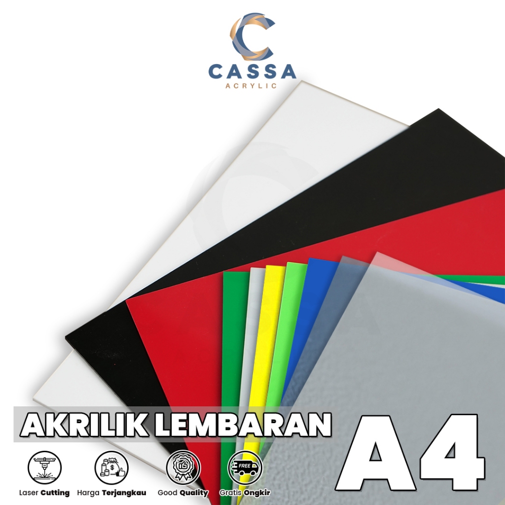 

Akrilik Lembaran Bening A4 5mm / Acrylic Sheet Clear Transparant