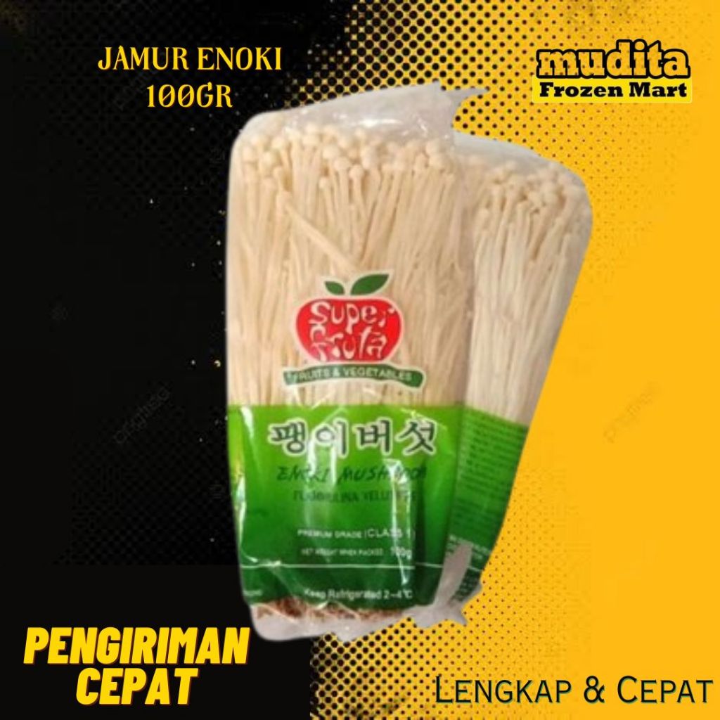 

Jamur Enoki 100gr / Jamur Segar Medan