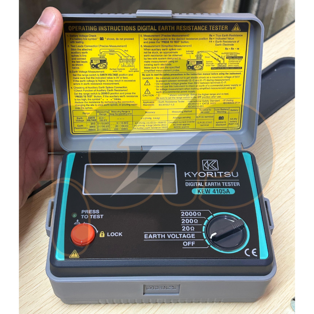 Kyoritsu Earth Tester KEW 4105A / Kyoritsu Digital Earth Tester Grounding (Megger Tanah) / KEW4105A