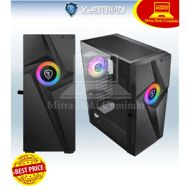 CASING PC VURRION CASING KOMPUTER GAMING VURRION SHURIKEN 1 FAN RGB PC CASE