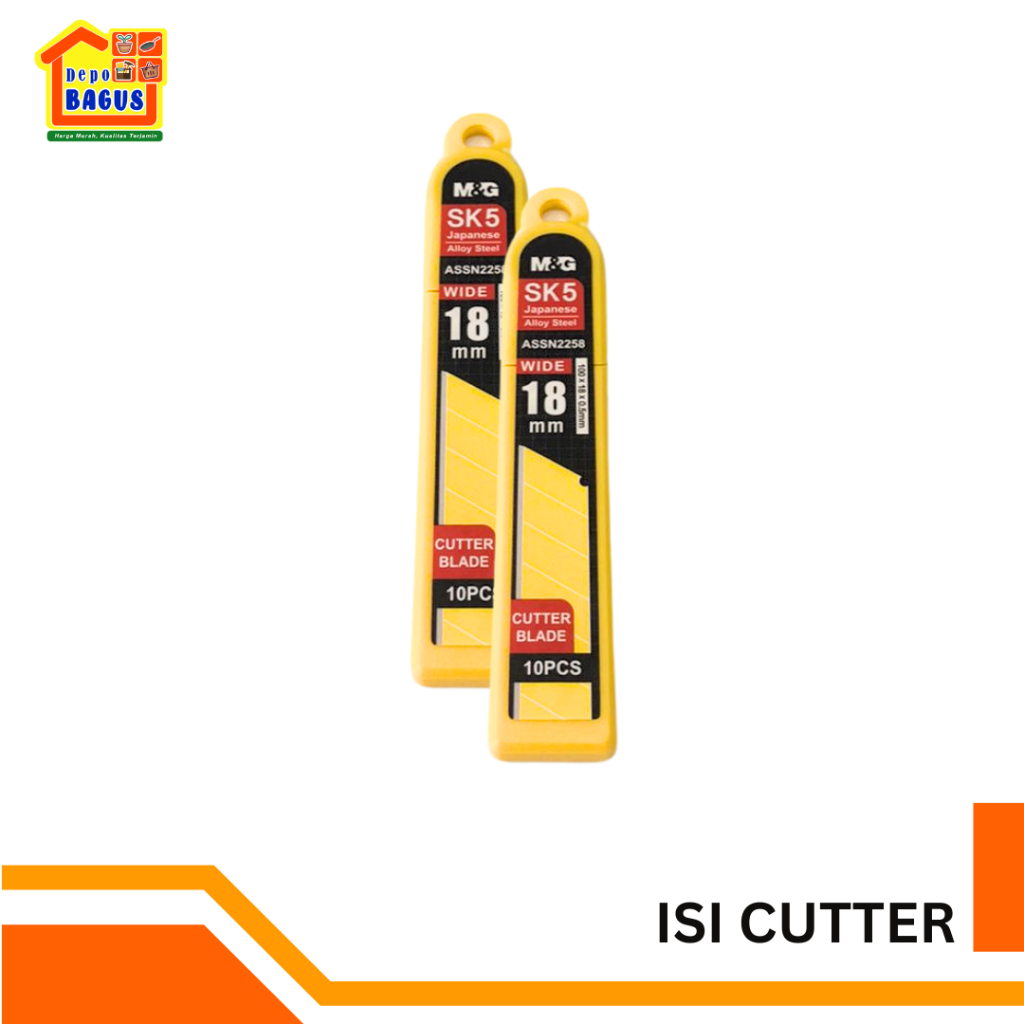 

Cutter Blades 18mm 0.5mm with 8points10pcs/box Isi Cutter