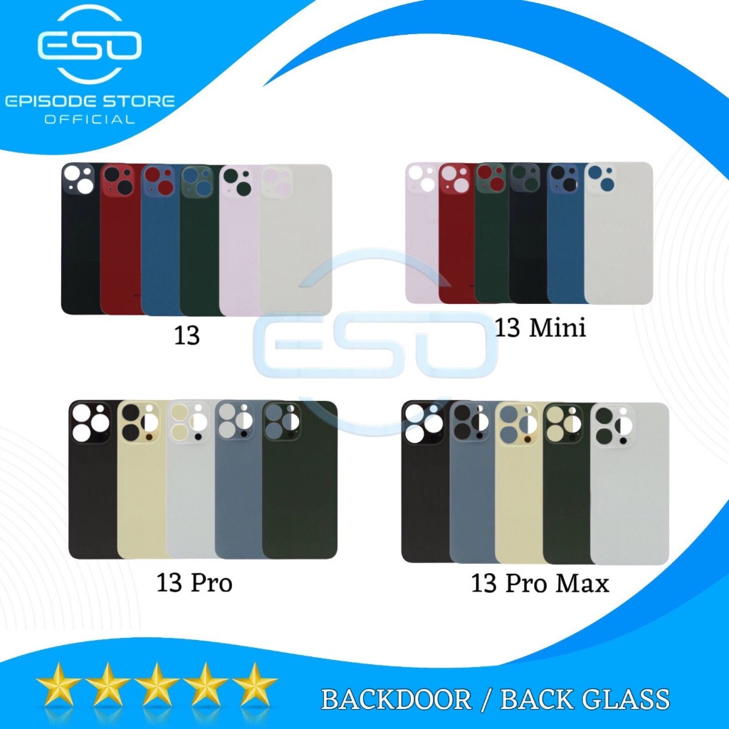 backdoor / back glass cover belakang 13/13 Pro/13 Pro Max/13 Mini new