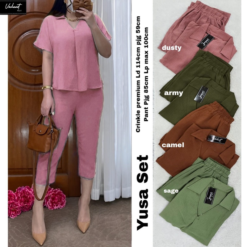 YUSA SET WANITA CRINKLE PREMIUM BY VALENT