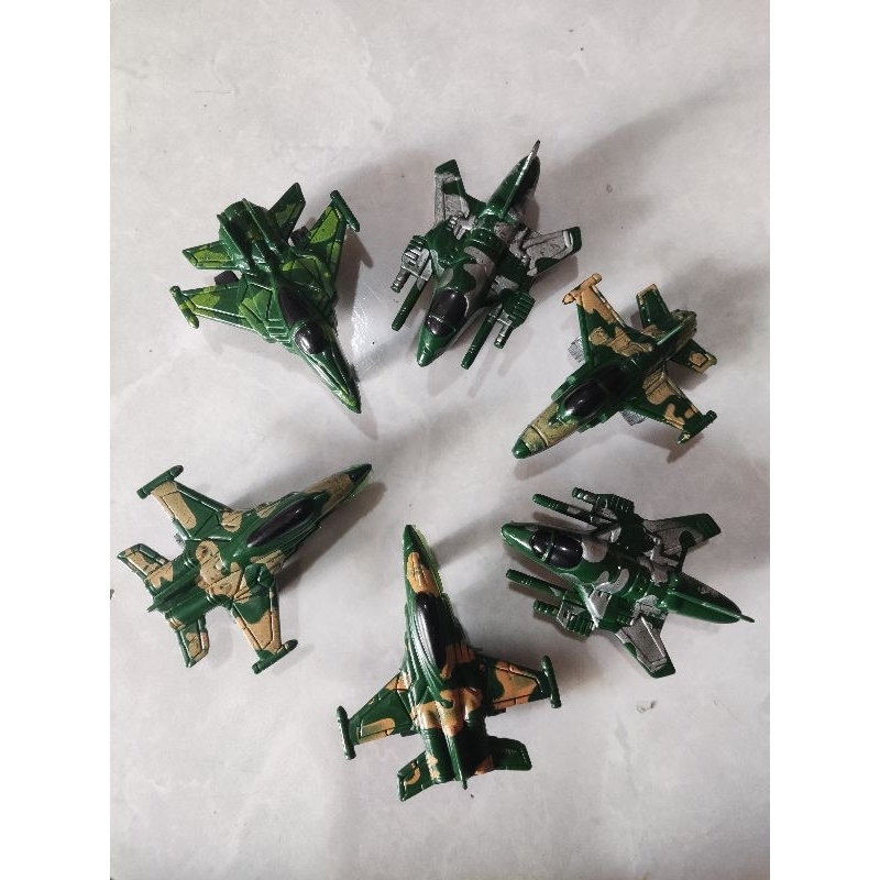 mainan pesawat tentara isi 6pcs