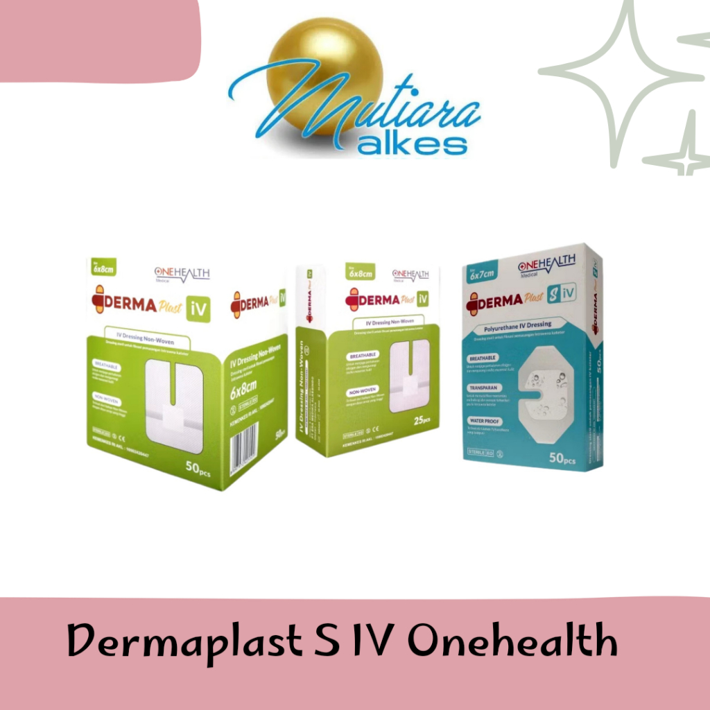 (Mutiara Alkes) Dermaplast S IV Non Woven  / Plester Anti Air Transparant Untuk Infus