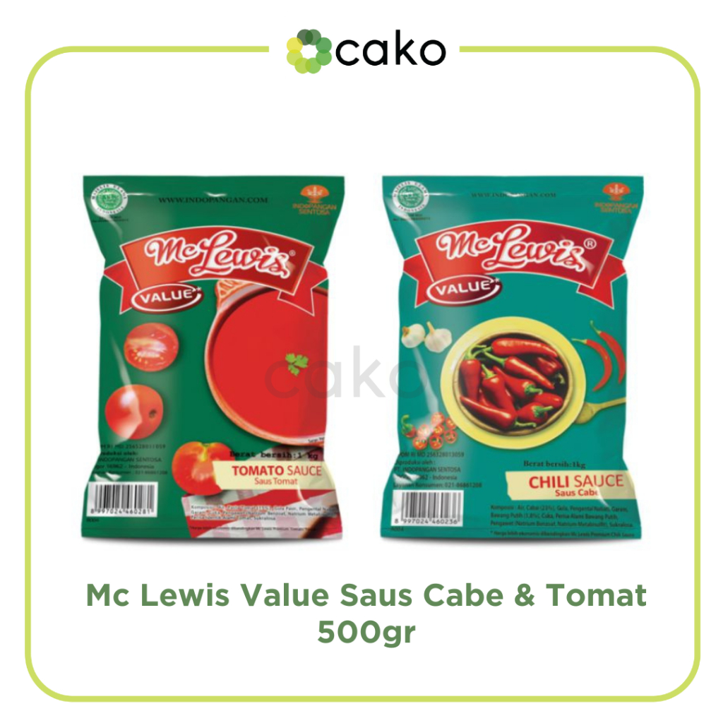 

Mc Lewis Value Saus Cabe & Tomat 500gr & 1kg