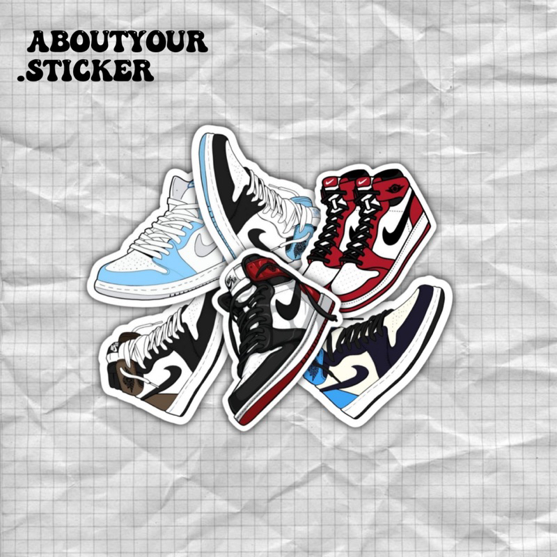 

STICKER PACK SEPATU AIR JORDAN Isi 6pcs