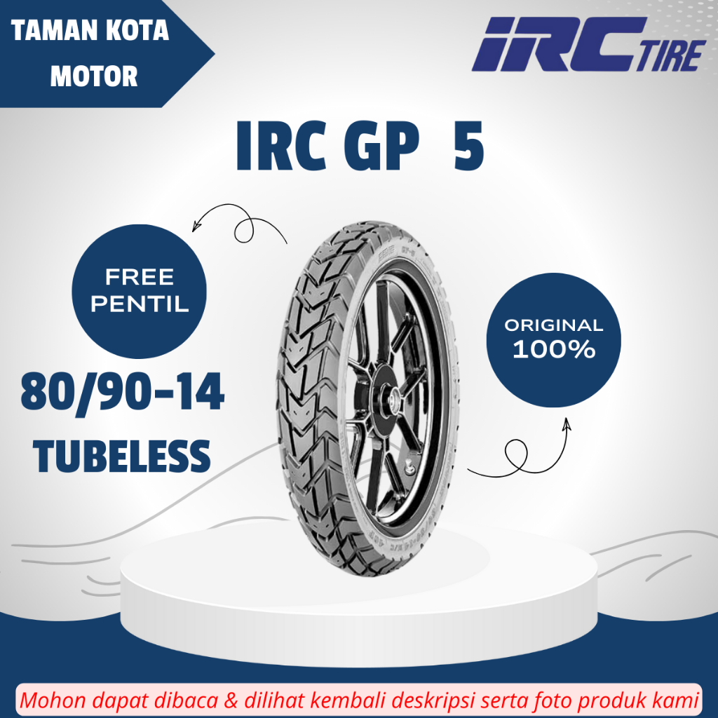 IRC GP5 80/90-14 Ban Motor Tubeless TL/Ban Motor Metic Medium Compound