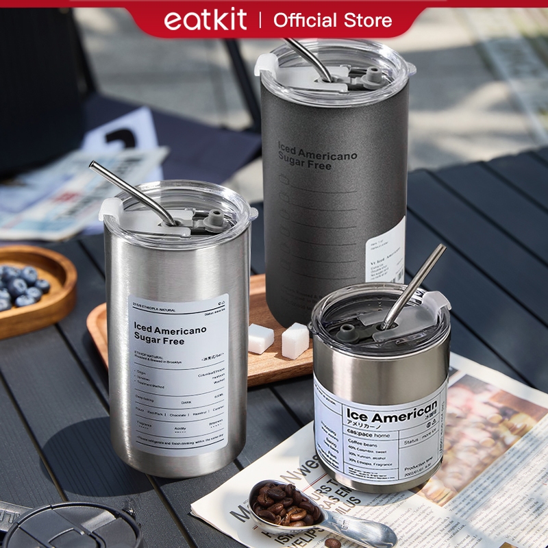Eatkit Tumbler Stainless Steel 320ml&600ml | Tumbler Tahan Dingin Tumbler Kopi | Tumbler Tahan Panas