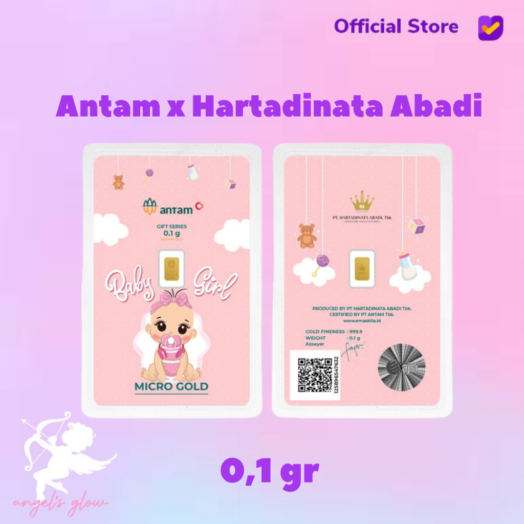 Micro Gold Antam Hartadinata 0.1 & 0.25 Gram Baby Girl 01