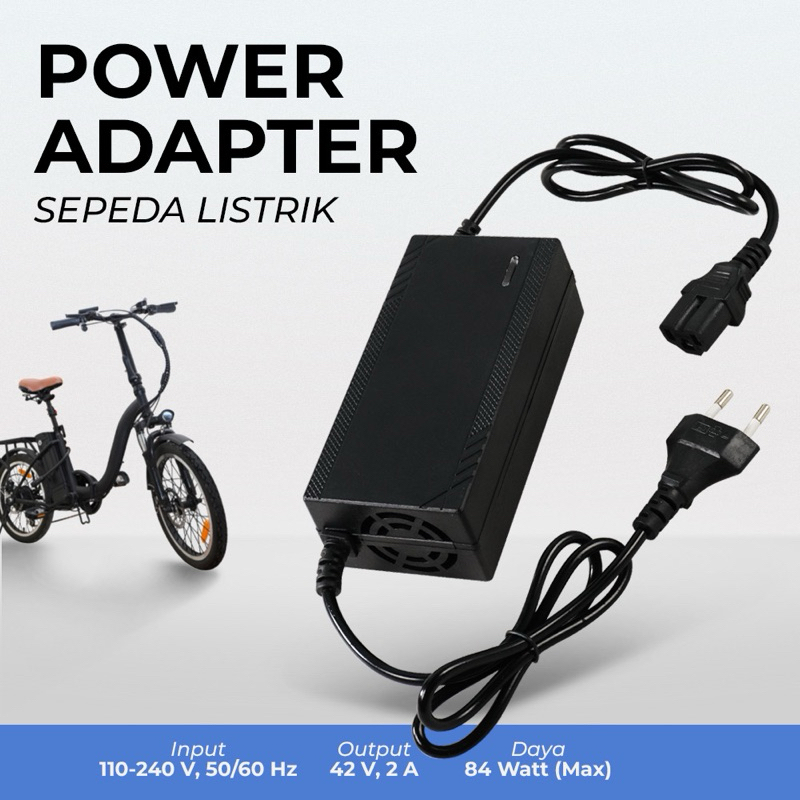 charger speda listrik 36volt - 42volt cas sepeda listrik 36v