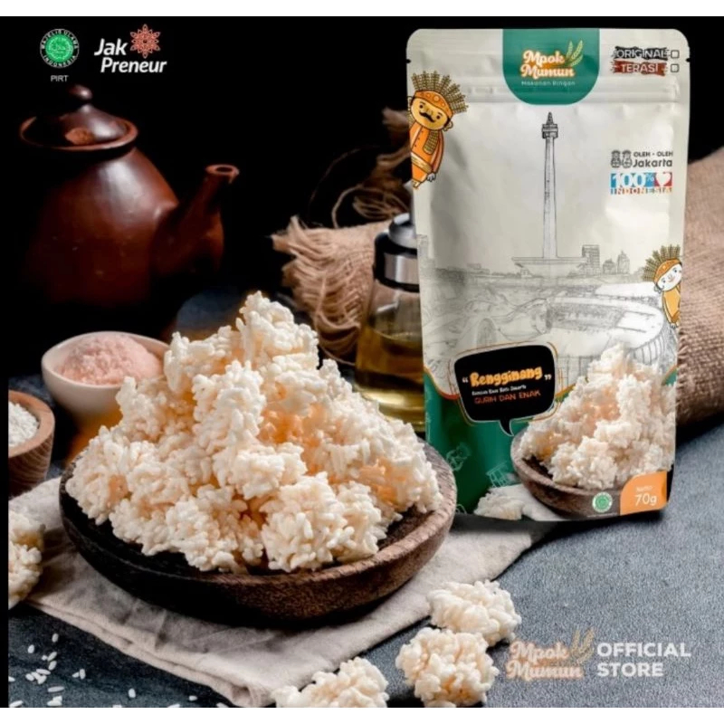 

Rengginang Matang Oleh Oleh Betawi Mpok Mumun Rasa Terasi Original Kemasan 70 g