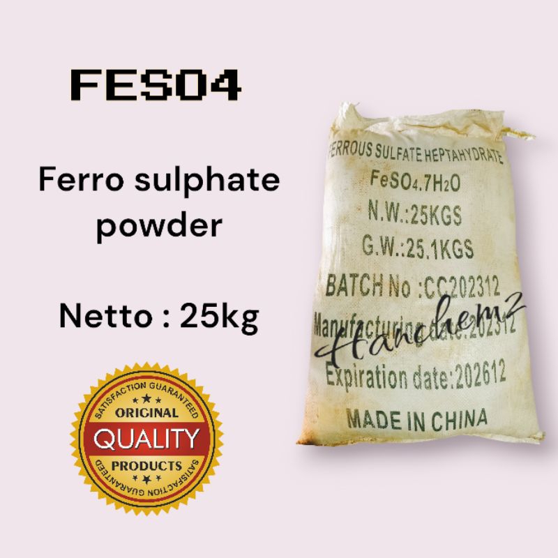 FeSO4/Fero sulphate/Ferro sulfhate/besi ll sulfat @25kg