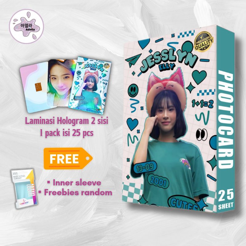 Photocard JKT48 Jesslyn Hologram ( Lyn ) - 2 Sisi - 1 Pack Isi 25Pcs