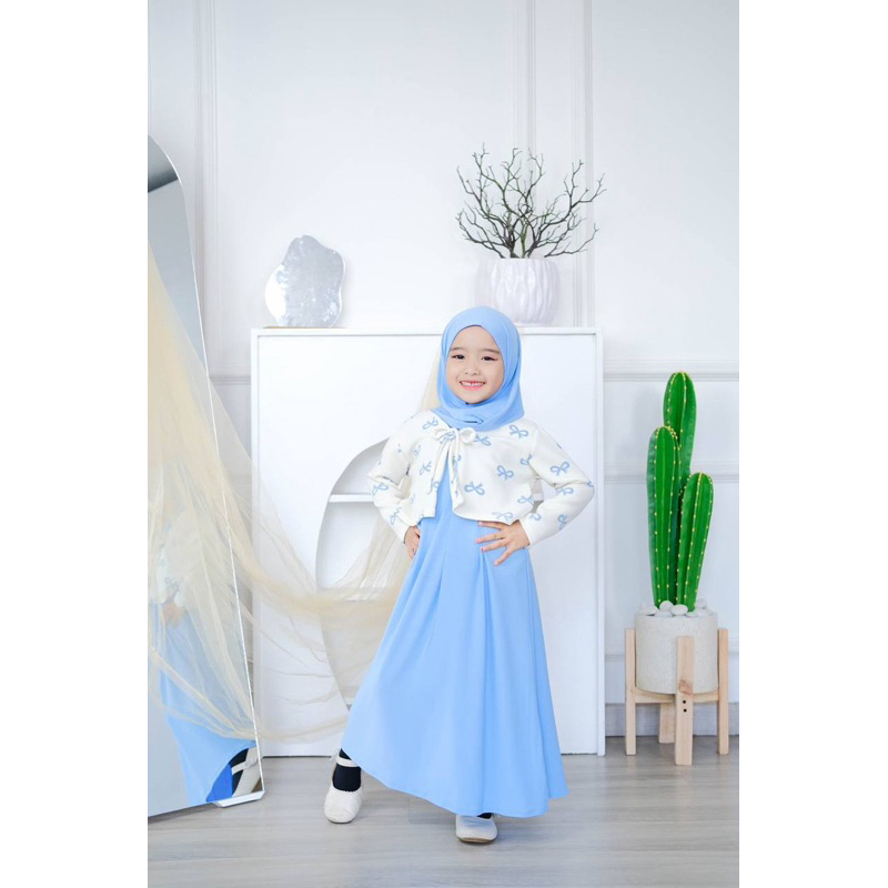 GAMIS GAVYA CARDI/Gamis anak set cardi