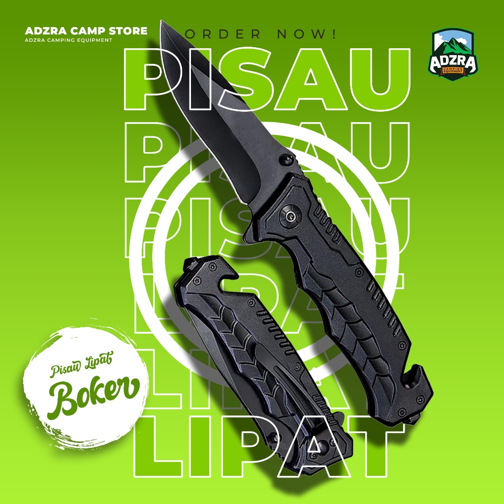 Pisau Lipat Boker | Outdoor Knife Survival Tool | Pisau Lipat Mini