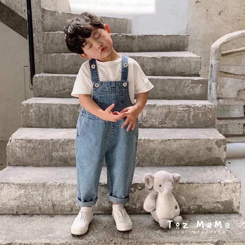 KODE P12B Overall Jeans Anak 14Tahun Baju Kodok Anak LakiLaki dan Perempuan