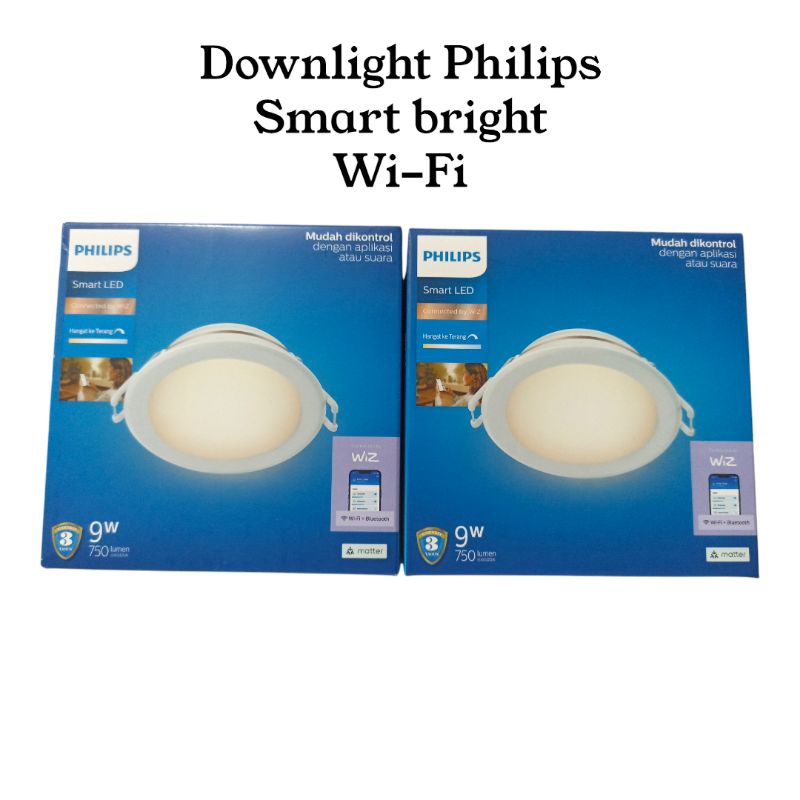 Lampu Philips Downlight Smart Bright Wifi 9 Watt 9W TW