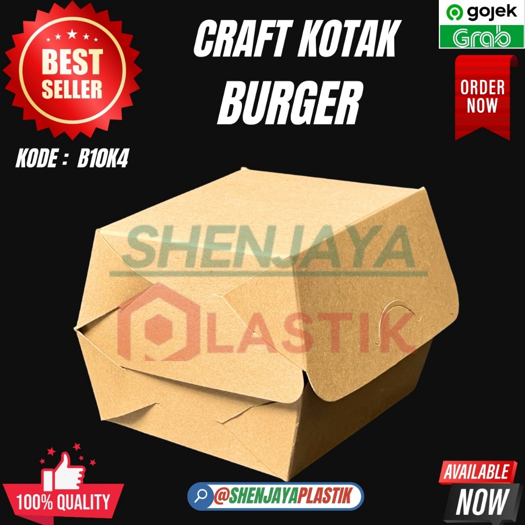 

BOX BURGER,DUS BURGER,TEMPAT BURGER,KEMASAN BURGER UK 10X8,5X8