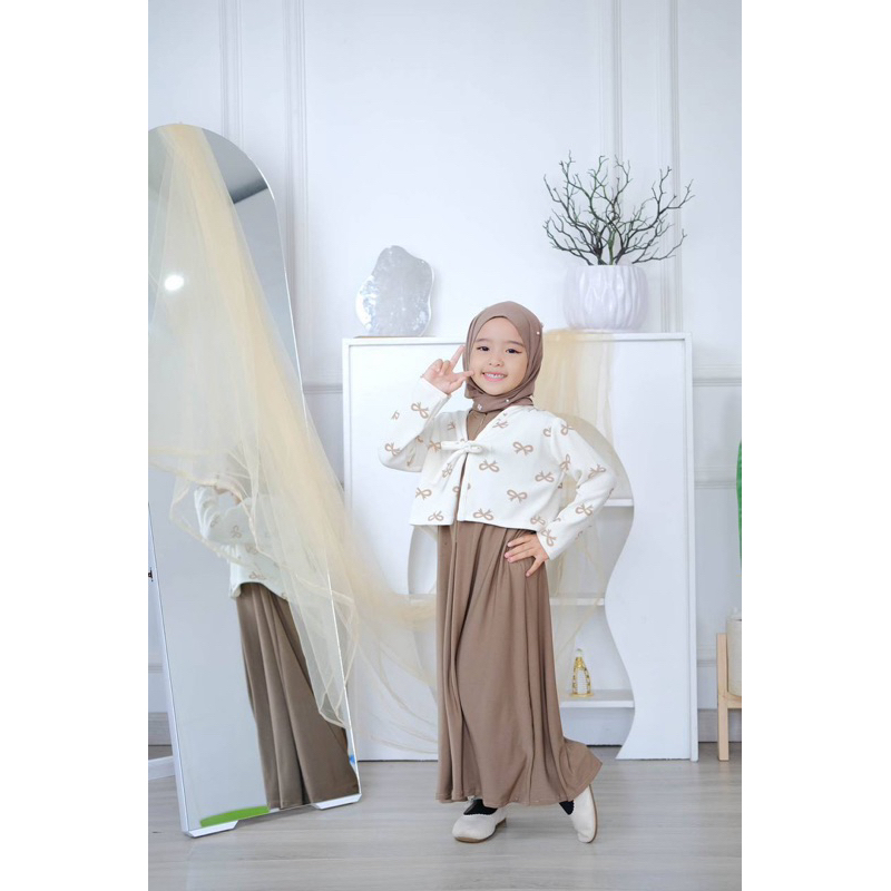 GAMIS GAVYA CARDI/Gamis anak set cardi