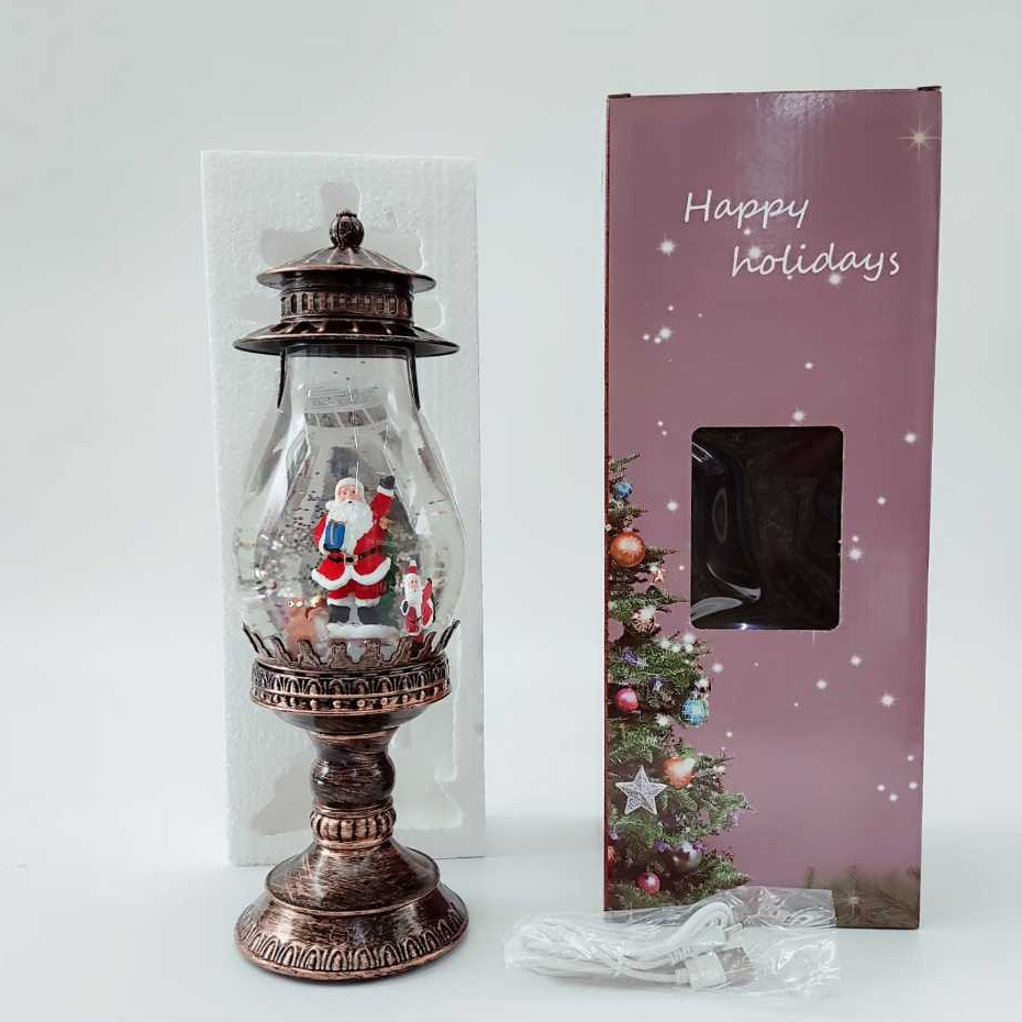 Snow Globe Musik Box Merah Kado Natal Christmas Music Box Gift Santa Kotak Musik Natal Harga Grosir 