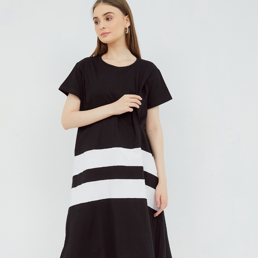 KI3 Nyonya Nursing Wear  Narnia  Baju Ibu Hamil Dan Menyusui  Colorblock Family Set