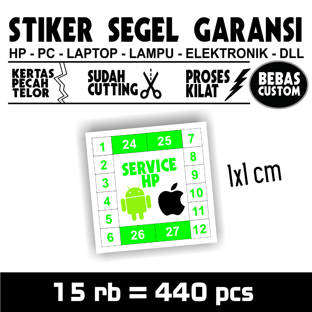 

Cetak Kilat Stiker Khusus Segel Garansi 1cmx1cm Kertas Pecah Telor