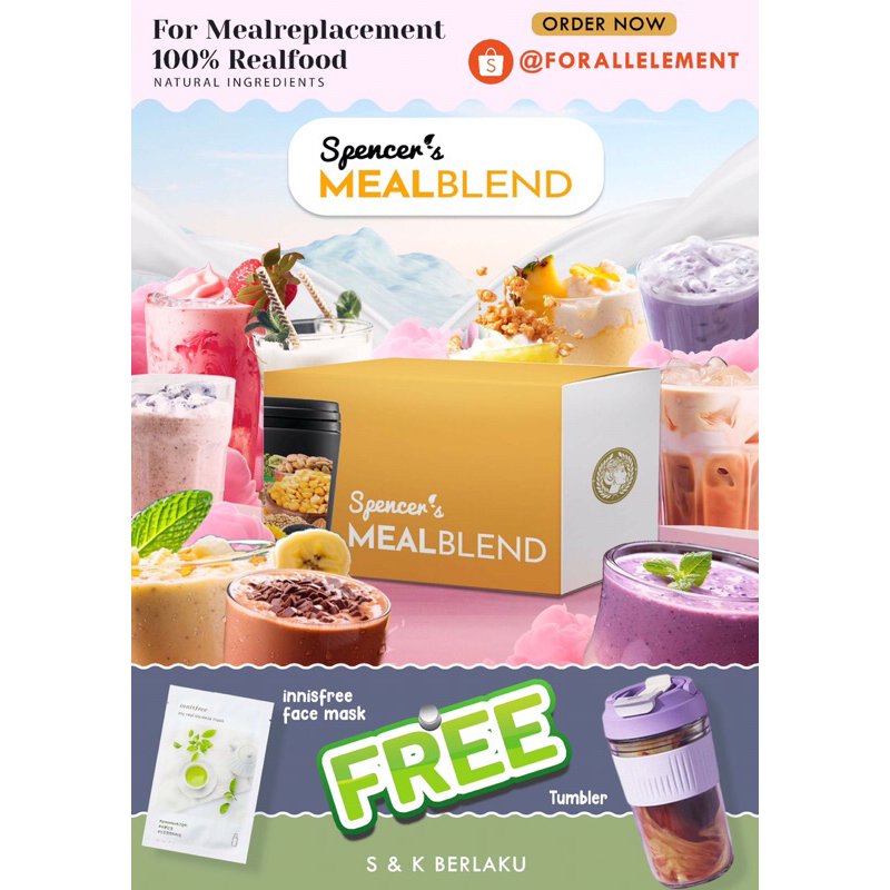 

Spencer's MealBlend Royal Delight Taro (Free Gift, Free Tester,Cashback Coin) - Nutrisi Seimbang Tanpa Gula dan Pencahar