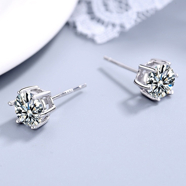 Hot Anting Moissanite GRA ORI Anting berlian asli Perak Klasik dan elegan Wanita anting fashion GRA 